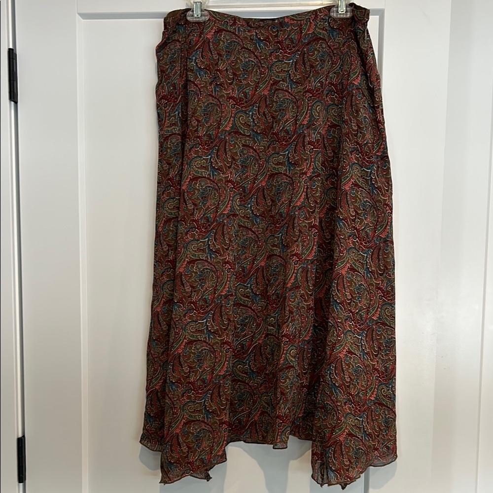 Liz Claiborne paisley print skirt size 12